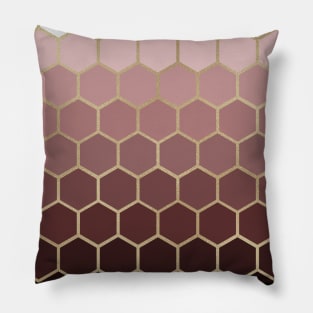 Honeycomb - Dusty Rose & Champagne Pillow