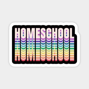 Homeschool in Rainbow Colors Magnet