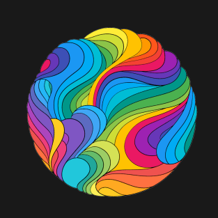 Trippy Hippie Rainbow Swirl T-Shirt