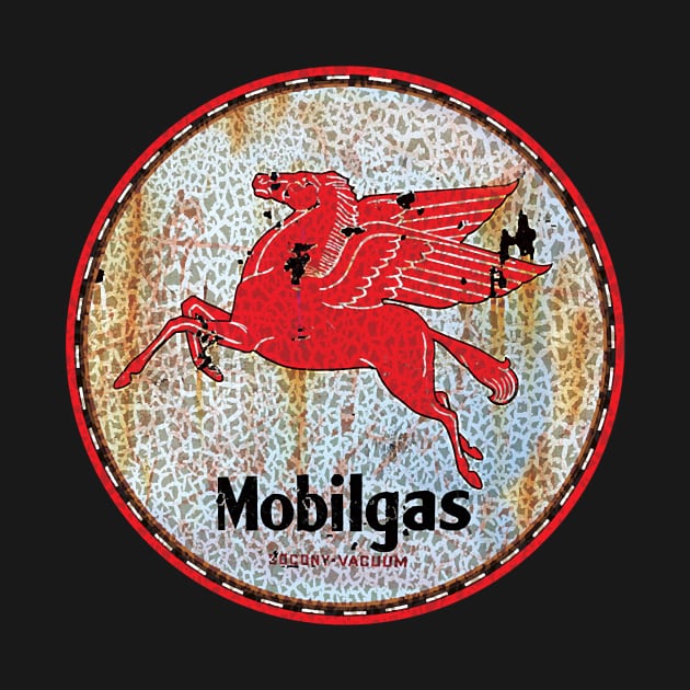 Mobil Pegasus sign - rusty as hell by starryeuchar