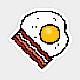 Bacon And Eggs Pixel Art Magnet