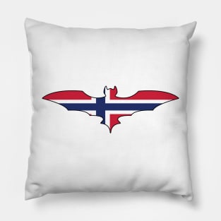 Norwegian Bat Flag. Pillow