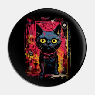 Kitten Abstract Painting Pin