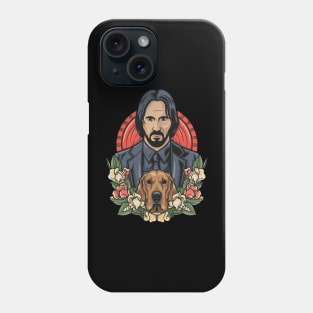 John Wick and dog Phone Case