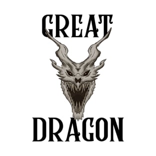 Great Fearsome Dragon Fantasy RPG Design T-Shirt