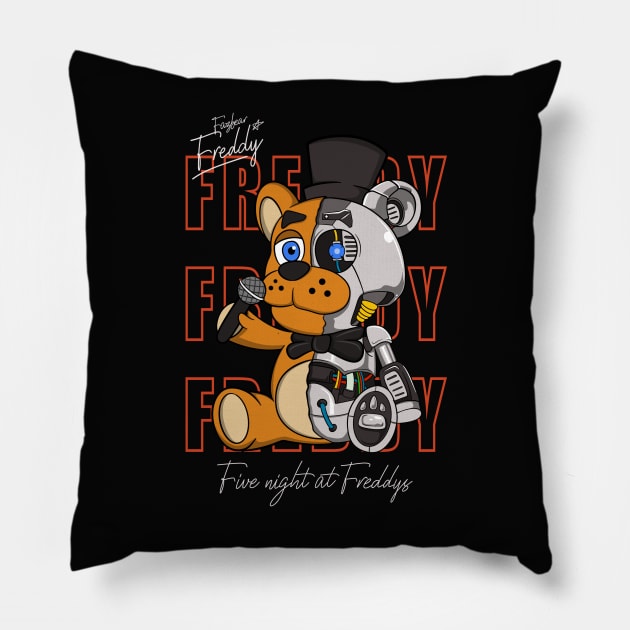 Five nights at freddy's - Fazbear Freddy Robot Pillow by Nine Tailed Cat