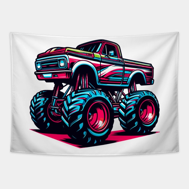 Monster Truck Tapestry by Vehicles-Art