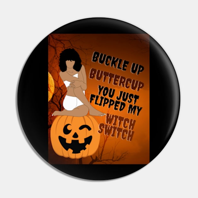 Buckle Up Halloween Tshirt Pin by Him