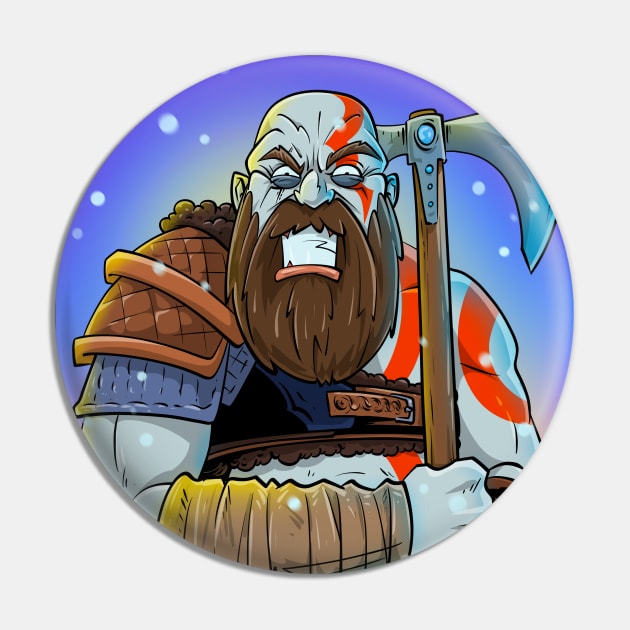 God of War's Kratos Pin by Ramon8art