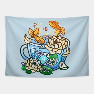 Pisces Zodiac Teacup Tapestry