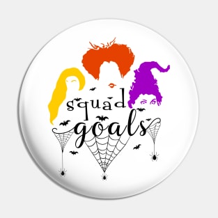 Squad Goals Halloween Tshirt - Hocus Pocus Witches Squad Pin