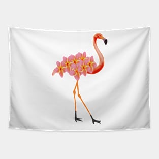 Flamingo Tropical Floral Tapestry