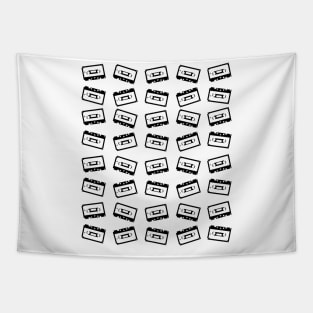 Retro Audio Cassette Pattern Tapestry