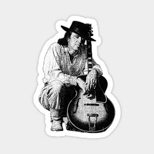 Retro Stevie Ray Vaughan Magnet