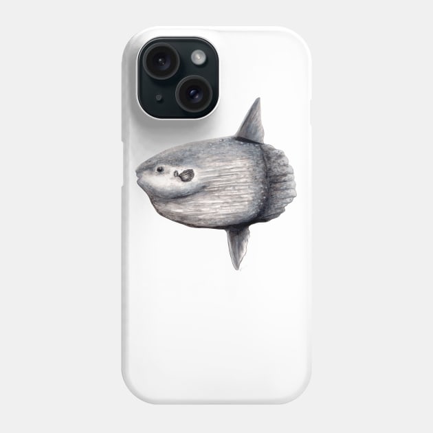 Ocean sunfish (Mola mola) Phone Case by chloeyzoard