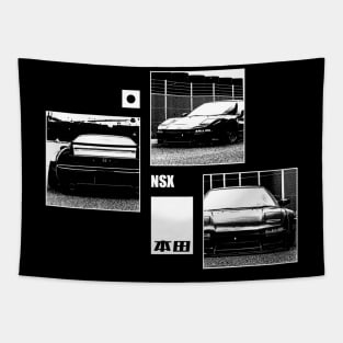 HONDA NSX Black 'N White Archive (Black Version) Tapestry