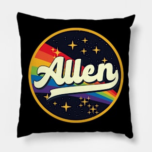 Allen // Rainbow In Space Vintage Style Pillow