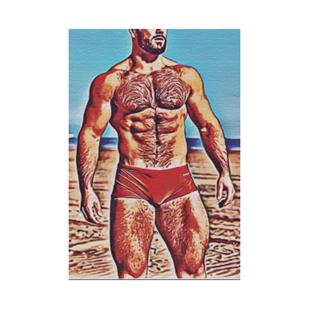 Hairy Guy In The Beach Male Erotic Nude Male Nude Erotic Male Nude Pin TeePublic