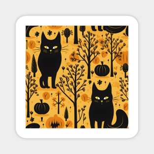 Halloween Decorations 11 - Black Cats Magnet