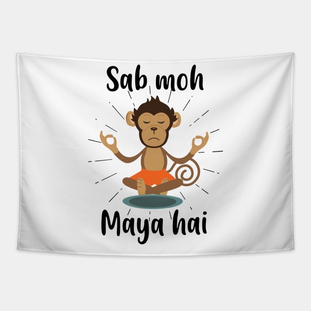 Sab Moh Maya Hai Hindi Meditation Desi Slogan Tshirt Sab Moh Maya Hai Hindi Meditation Desi Slogan Tshirt
