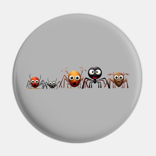 Spooky Halloween Spider Family Pin by DivShot 