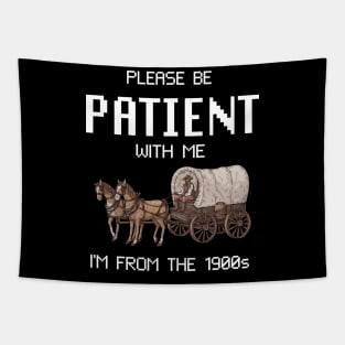 Please Be Patient With Me I'm From The 1900s Vintage Tapestry