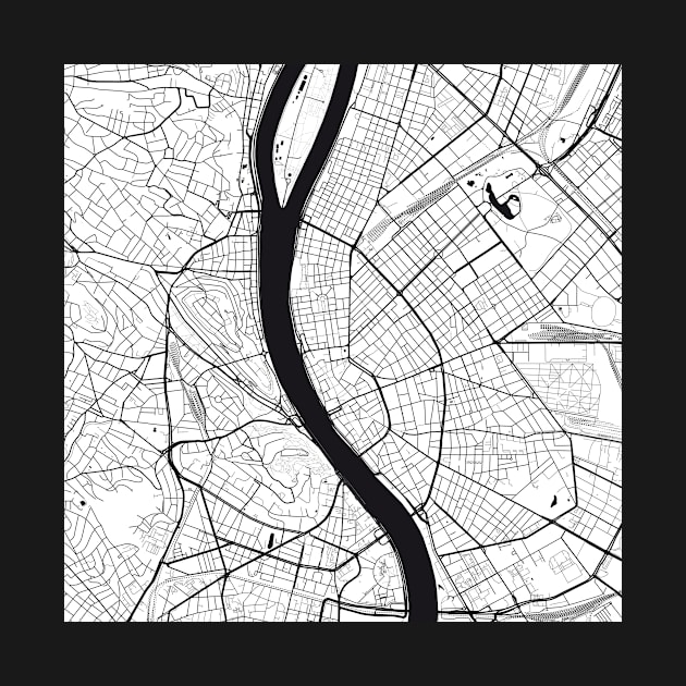 Budapest Map City Map Poster Black and White, USA Gift Printable, Modern Map Decor for Office Home Living Room, Map Art, Map Gifts by 44spaces