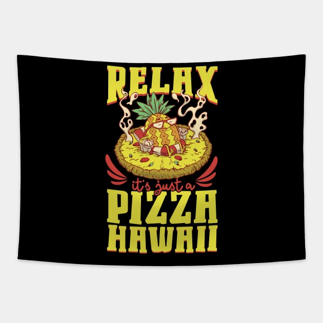 Pizza Hawaii - Pineapple Pizza Tapestry by Modern Medieval Design