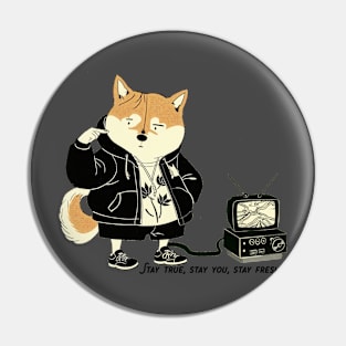 Urban Chic Shiba: Style Unleashed VI Pin