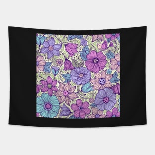 Purple Flowers Tapestry