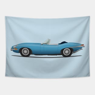 Jaguar E Type Roadster Cotswold Blue Tapestry