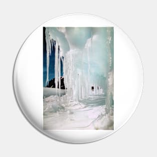 Ice Cave in Blue & White Pin