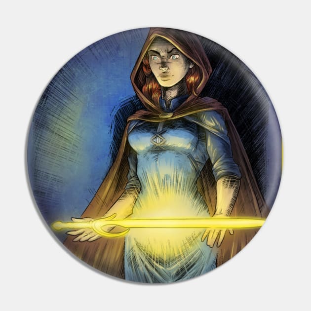 Sword and Sorceress Pin by jpowersart