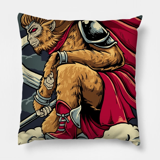 The Monkey King Pillow by mrgeek