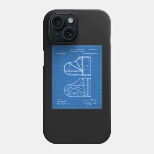 Steinway Grand Piano Patent - Piano Player Art - Blueprint Phone Case