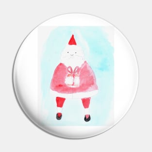 Santa Claus, winter, holiday, holidays, watercolor, gift, happy, joy, illustration Pin