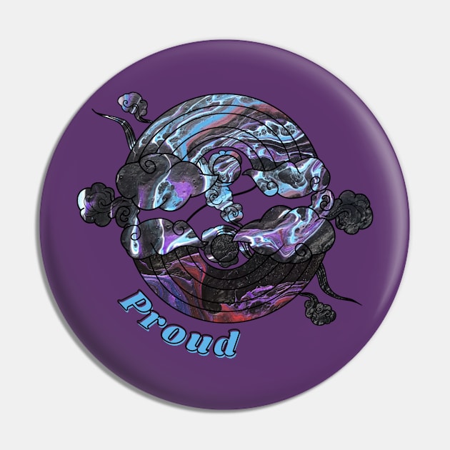 Proud Rainbows - Violet Galaxy Pin by v_art9