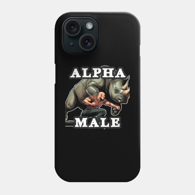 Alpha Male: Rhino Phone Case by TheosT's