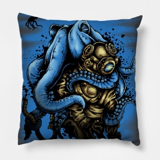 Underwater life at deep sea creepy monster Pillow