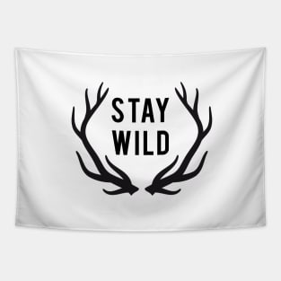 Stay wild, deer antlers Tapestry