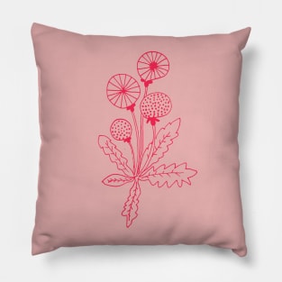 Dandelion pink Pillow