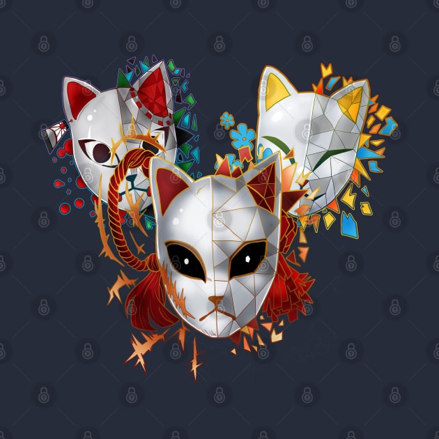 Demon cat mask Boy by GhostFox_Designs