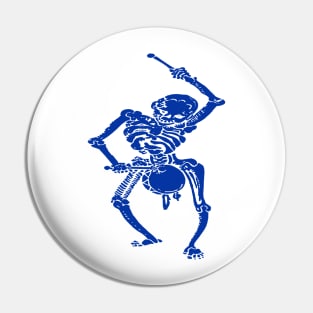 Civil War Federal Drummer Boy Skeleton In Blue Pin