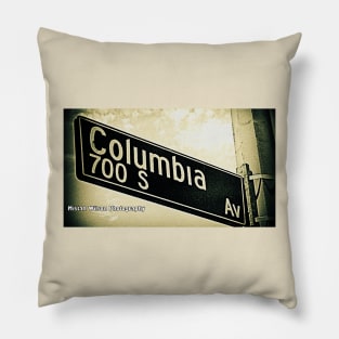 Columbia Avenue, Los Angeles, California by Mistah Wilson Pillow