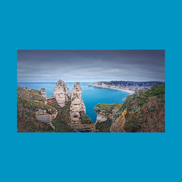 Beautiful Etretat panoramic view by psychoshadow