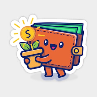 Cute Wallet Money Plant Magnet