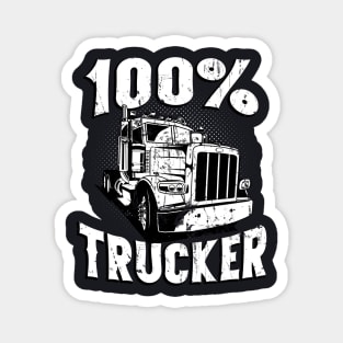 100% Trucker Magnet