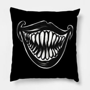 Scary Tooth Smile Pillow