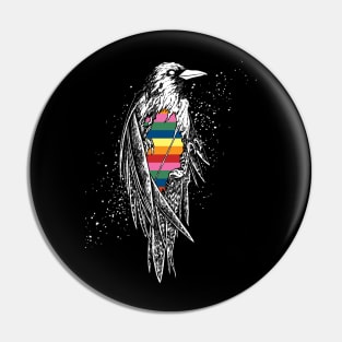 Color crow Pin