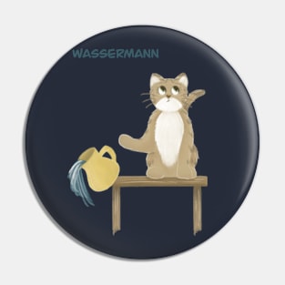 Wassermann Katze Pin